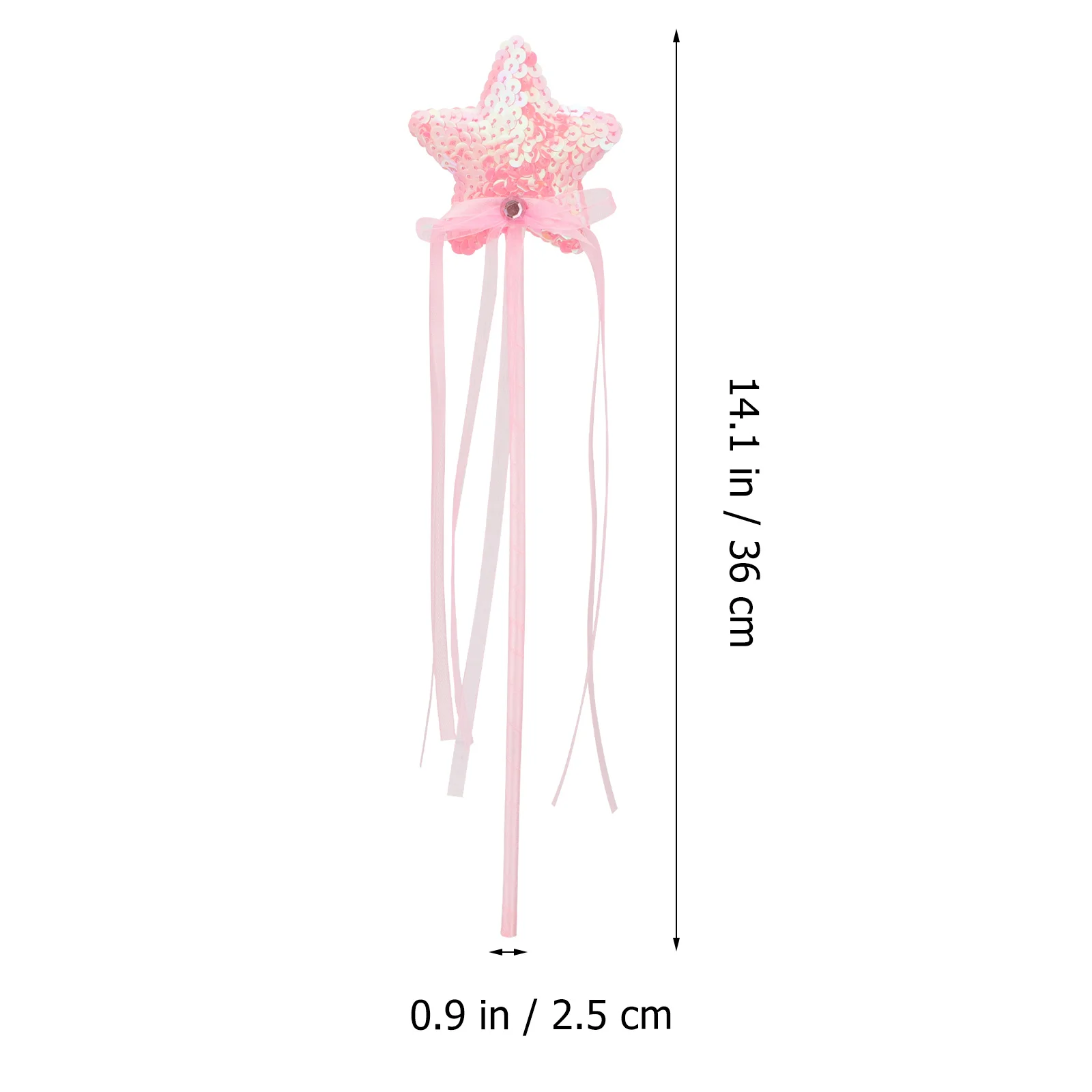 قطعتان من عصا الجنية على شكل نجمة للأطفال، لامعة وخفيفة الوزن، تصميم شريط زخرفي للحفلات، دعامة أداء المسرح