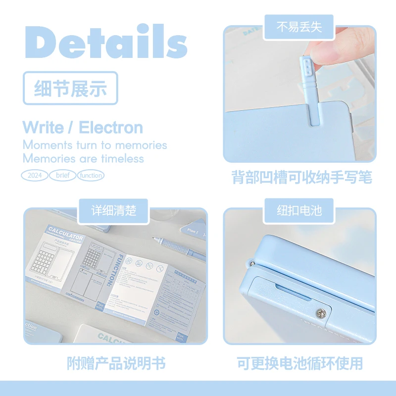 MiniScientific Calculator with Writing Tablet Calculators Notepad Memo Office Electronics School Supplies