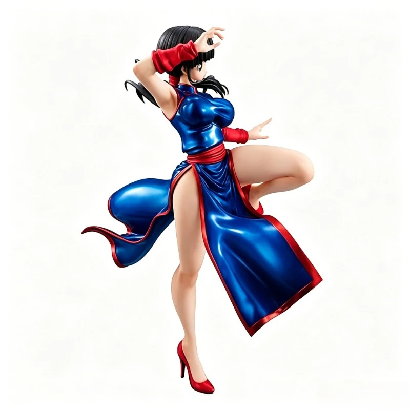 Dragon Ball Cheongsam Qiqi 20CM Sexy Beautiful Girl Anime Game Doll Trendy Fun Figure Model Gift - view 3