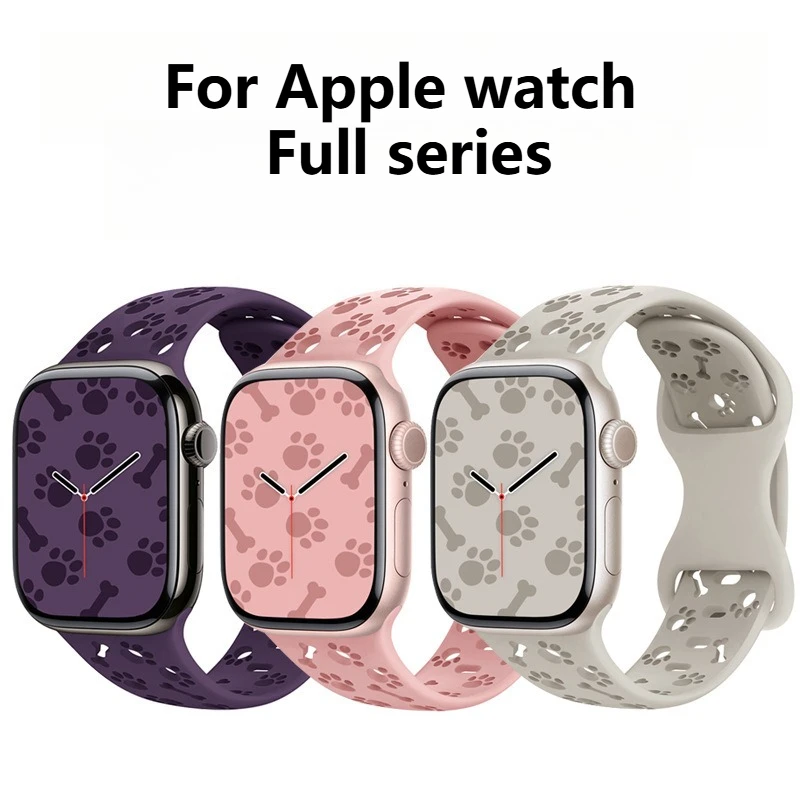 

Universal Silicone Sport Band For Apple Watch Series 1-11 / Ultra 1-3 / SE - Breathable & Sweatproof 38/40/41/42MM 44/45/46/49MM