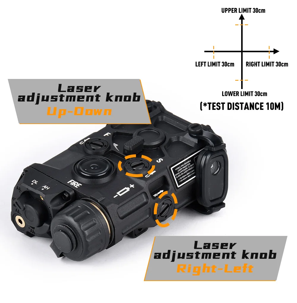 Tactical OGL PEQ Aiming Indicator Aluminum Alloy M300 M600 Airsoft Flashlight With Dual Control Pressure Switch Fit Picatinny - view 4