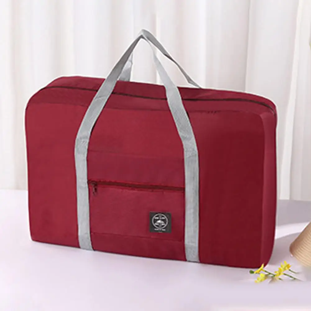 46x30 سنتيمتر طوي السفر حقيبة القماش الخشن حمل حمل حقيبة الأمتعة سعة كبيرة مقاوم للماء حقيبة التخزين المحمولة مع سستة 2026