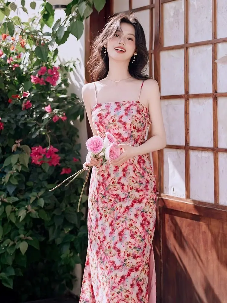 Vestidos femininos de linho gravata cintura em camadas maxi saia beira-mar brunch respirável fresco boho flowy chique relaxado dia de férias formal