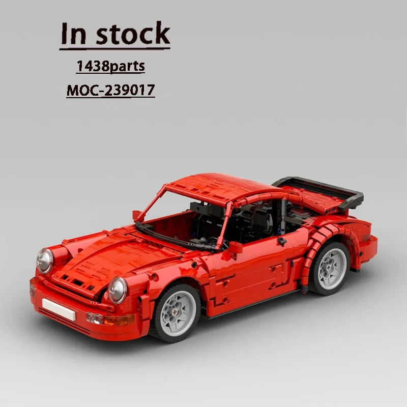 

MOC-239017 Red New Urban Sports Racing Car Building Block Model, 1438 Pieces, Boys' and Children's Birthday Christmas Toy Gift