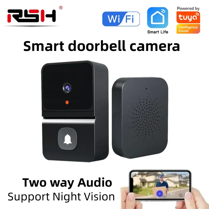 

Дверной Видеозвонок беспроводной с поддержкой Wi-Fi, 480P