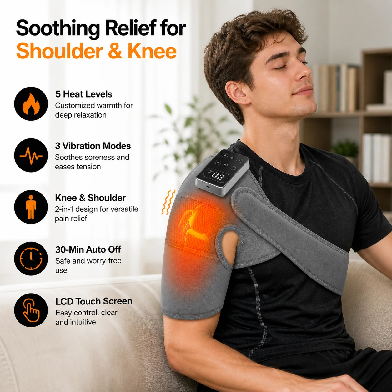 Ankle Brace Support - Electric Ankle Brace Massager 3 Vibrations