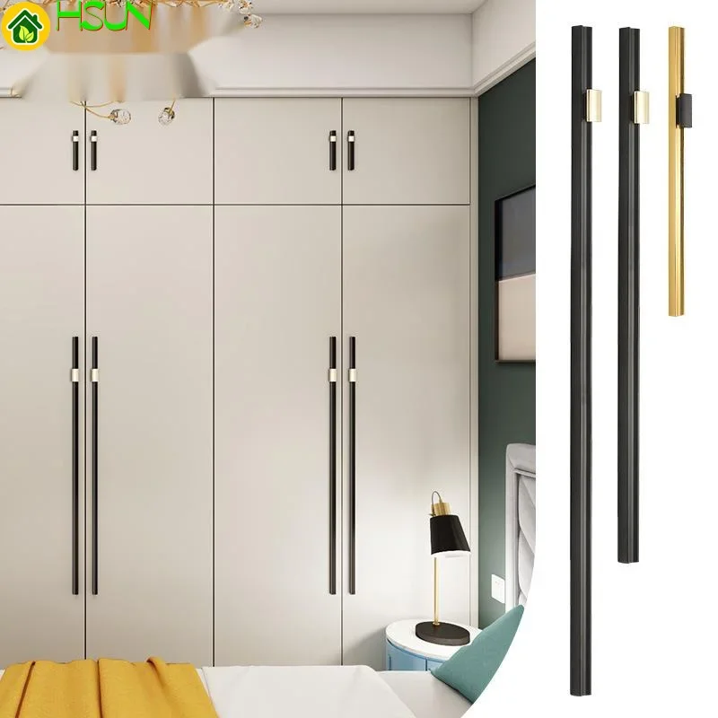 Modern simple new black gold extension 1 m interior cabinet door handle drawer cabinet furniture bar handle