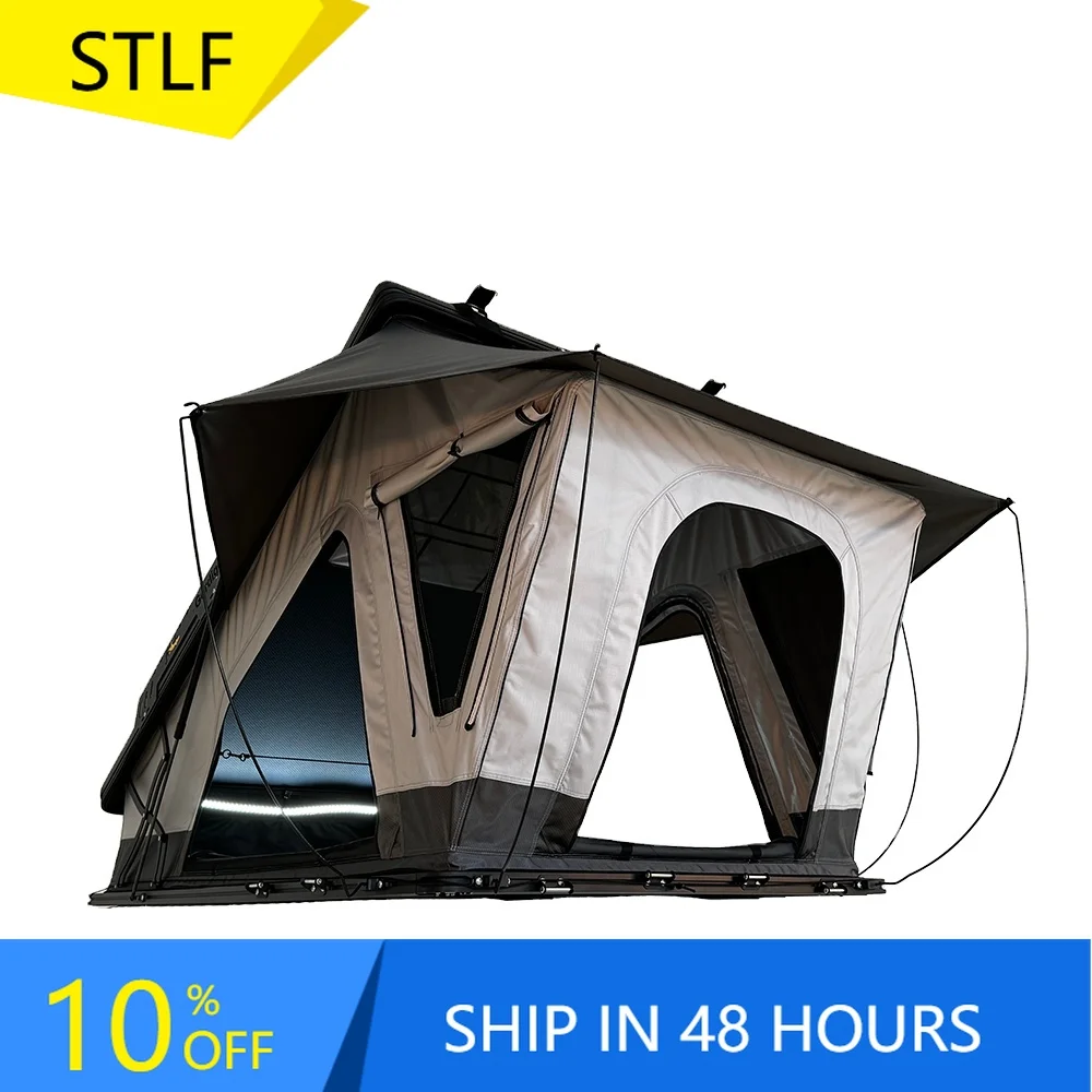 

Deren Высокое качествоSuv Алюминиевый прожектор CarRoof Top Складной всплывающий CarCamping OutdoorAuto Аксессуары 4 человека HardShell RoofTent