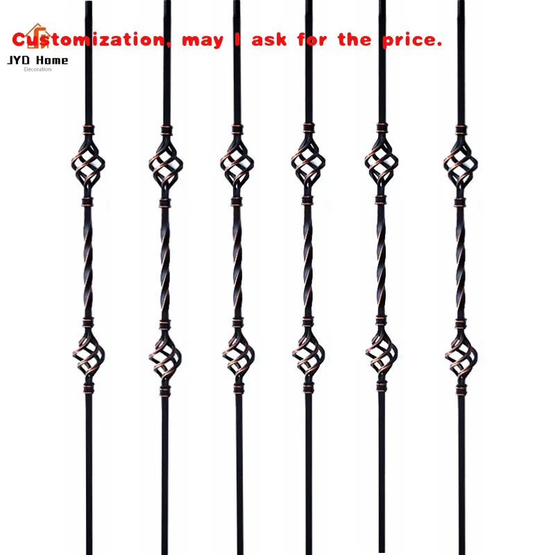 

на заказ.Популярные 1/2 масляные медные металлические лестничные шпиндели с корзиной