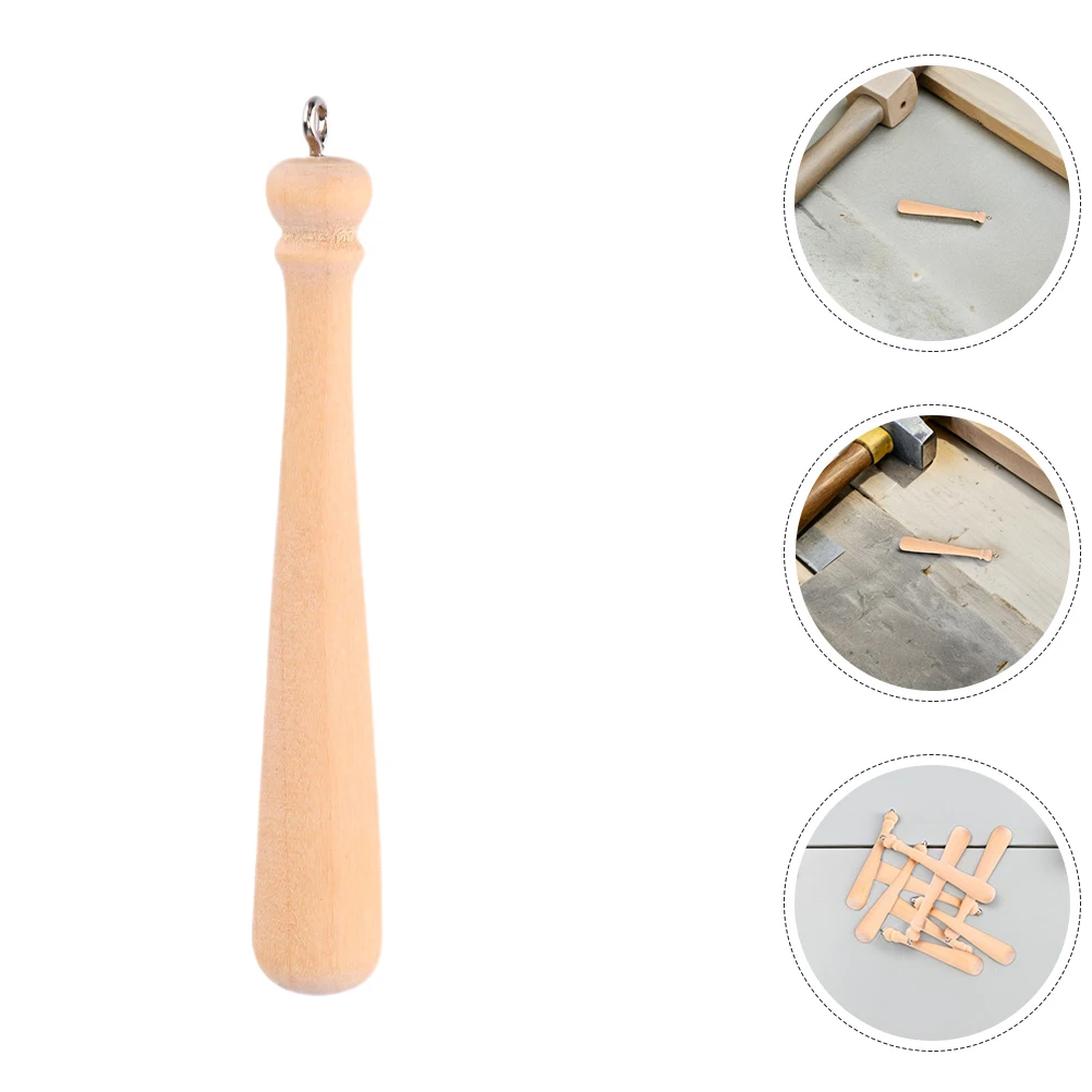 50 PCS Keychain Wooden Stick Pendant Bat Decorate Accessory Baseball Craft Supplies Pendants