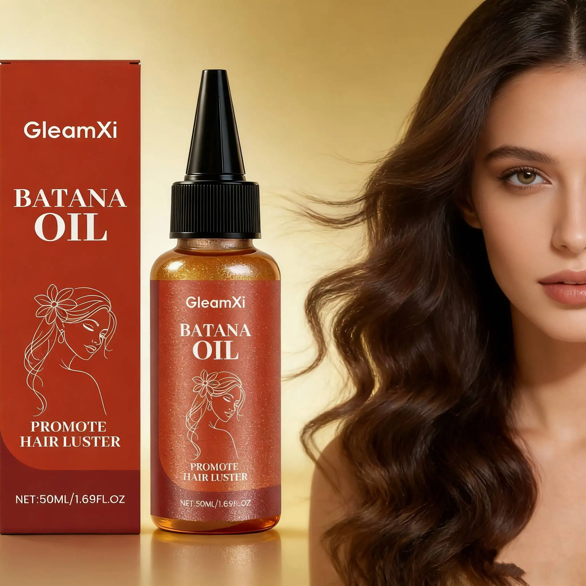 Batana Hair Oil Natural Organic Hair Thicker Stronger Nourishing Scalps Split Ends Treatment Damaged Repair Hair Growth Serum