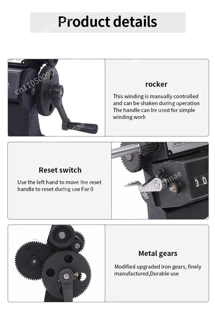 Small Winding Machine NZ-1 Hand Cranked Machine Coil Leap  Machine Mechanical Counting  Tool