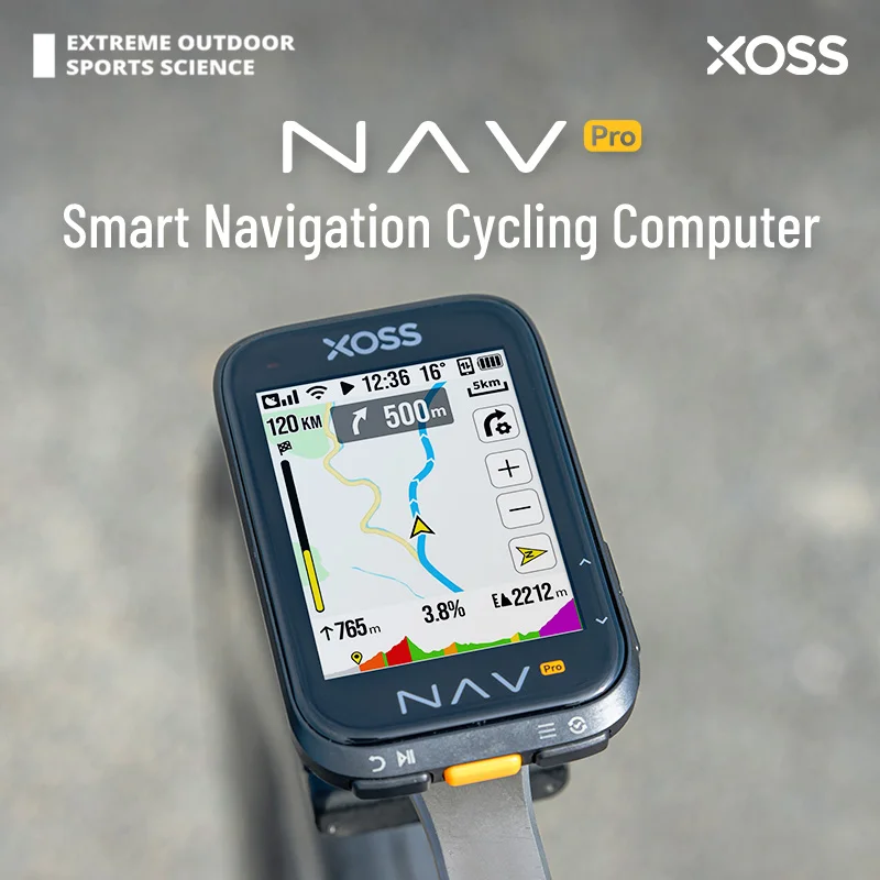 XOSS NAV Pro Bicycle Computer Colorful Touch Screen Smart Navigation Wireless Bicycle Speedometer GPS ANT+ Cadence IPX7 Odometer