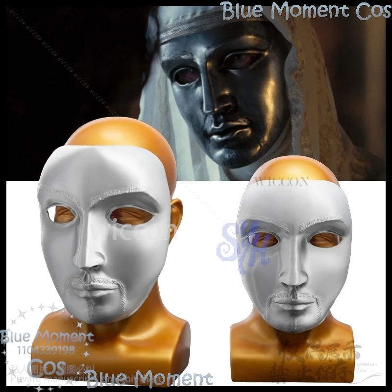 

Baldwin IV Cosplay Horror Anime Silver Retro Face 3D Polylactic Acid Mask Movie Stage Halloween Christmas Gifts Cos Customized