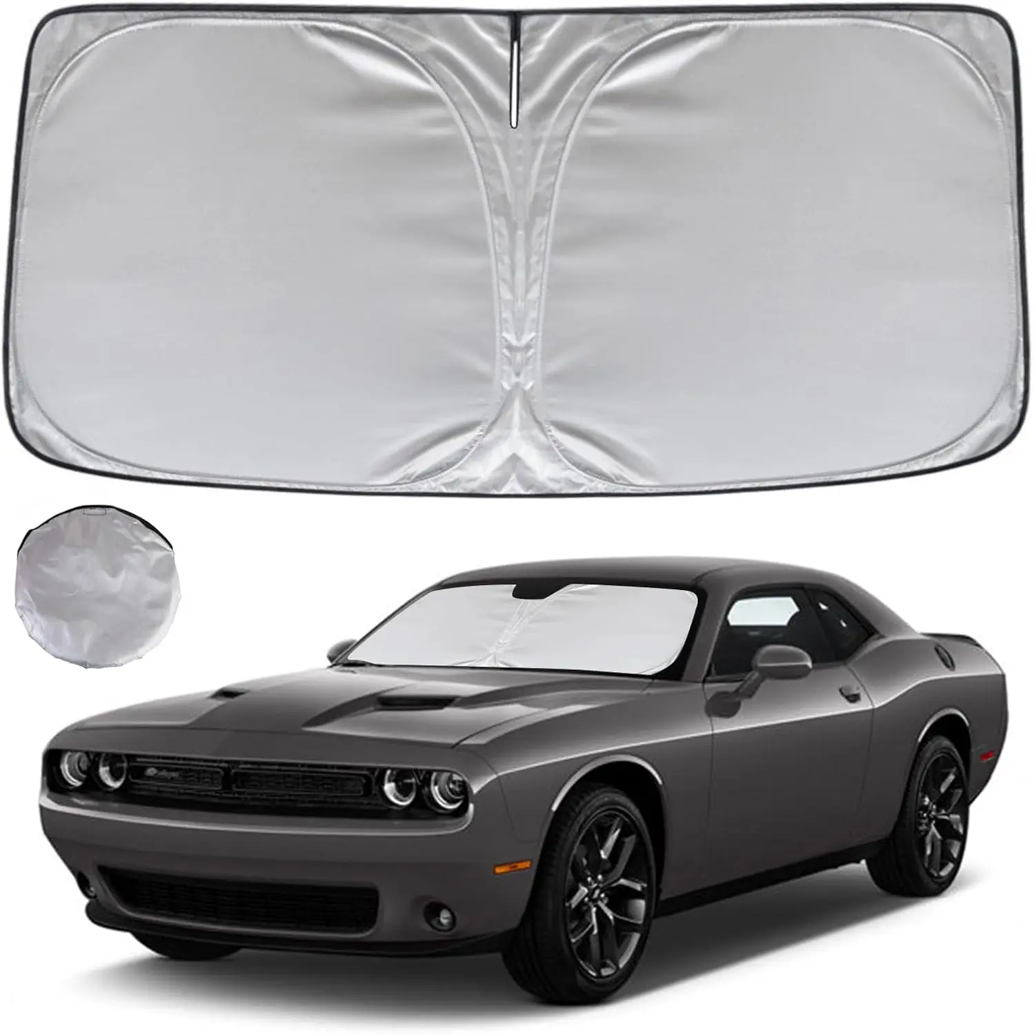 

Солнцезащитный козырек на лобовое стекло для Dodge Challenger 2015-2024 гг., складной солнцезащитный козырек на переднее окно, автомобильные аксессуары на заказ