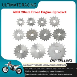 520# Chain 20mm 10t 11T 12t 13T 14T 15t 16t 17T 18t 19T 20t Atv Four Wheel Motorcycle Front Engine Sprocket