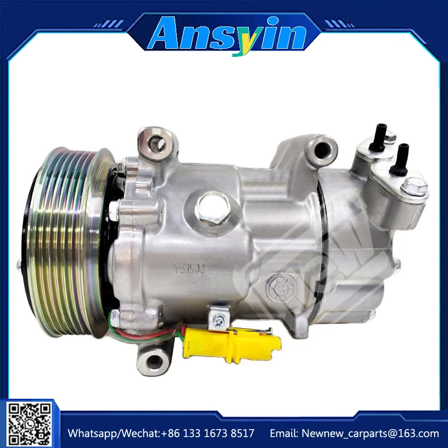 

SD6V12 Air Ac Compressor For PEUGEOT 206 307 PARTNER Bipper 9646273880 9639078180 9646273380 9655191580 9655191680 6453LS 6453JL