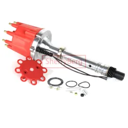 SherryBerg Chevrolet Chevy 소형 빅 블록 SBC BBC 350 383 400 396 454 Pro Billet Red Cap 용 완벽한 전자 분배기