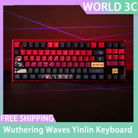 Wuthering Waves Yinlin Gaming Keyboard Three Mode Customized Wireless Mechanical Keyboard 89keys Hot Swap Gasket Pc Gamer