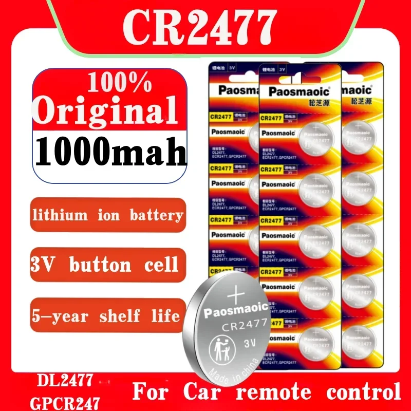 

CR2477 30pcs 3V Lithium button cell DL2477 BR2477 DL2477 LM2477 button cell For Watch Car Remote Key Toys Coin Cell batteries