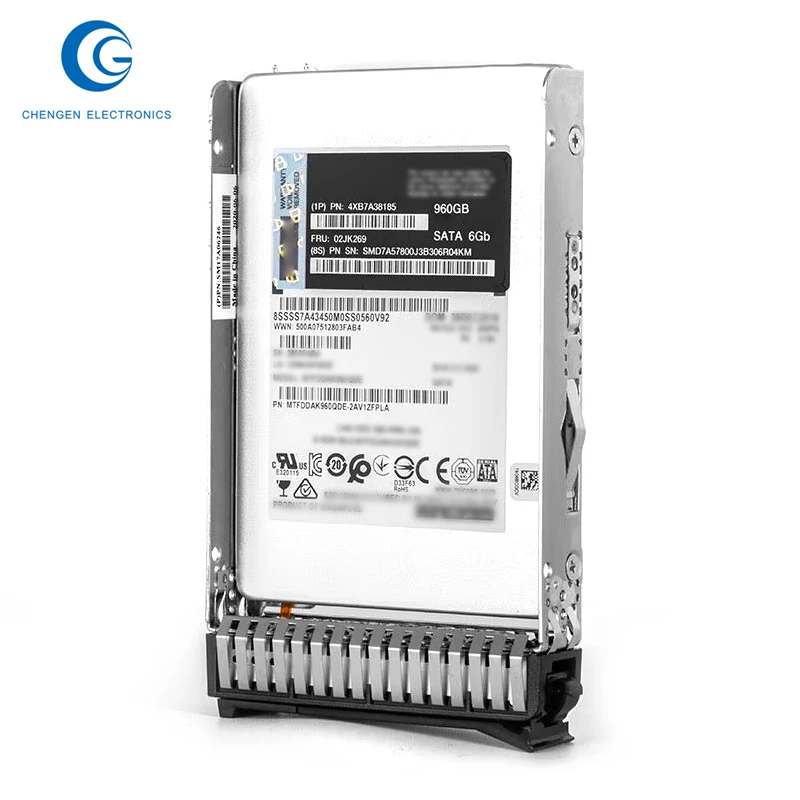 2 pezziThinksystem 4Xb7A38175.5" 960Gb Sas 1G Sr650 Server Ssd Dischi rigidi Disco rigido Unità a stato solido Server Ssd