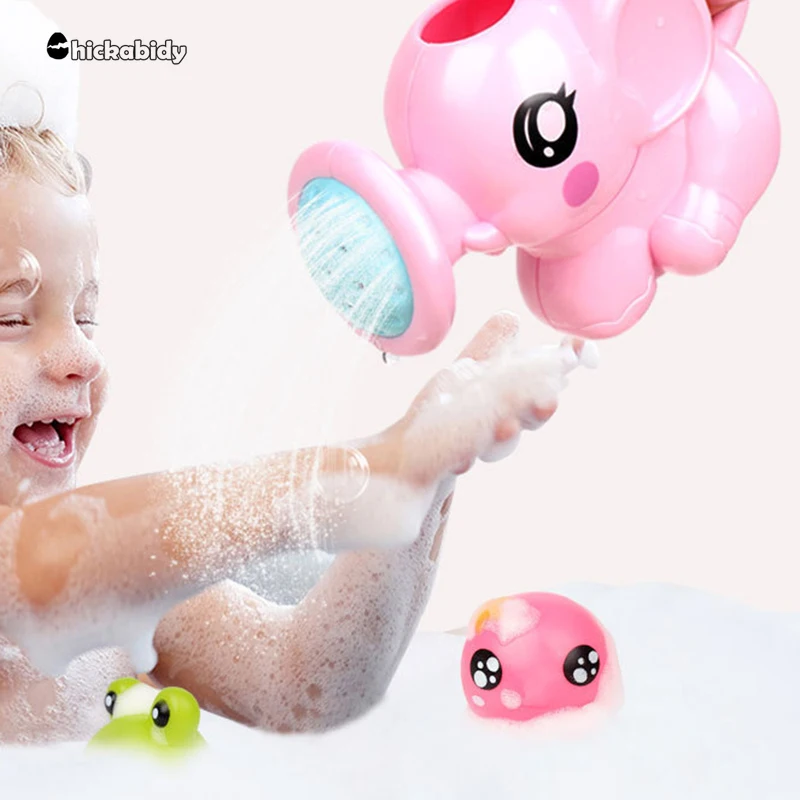 Classic Baby Bath Toys Lovely Plastic Elephant Shape Animal Children Bathroom Water Spray Toys for Baby Shower Swimming Toys Kid