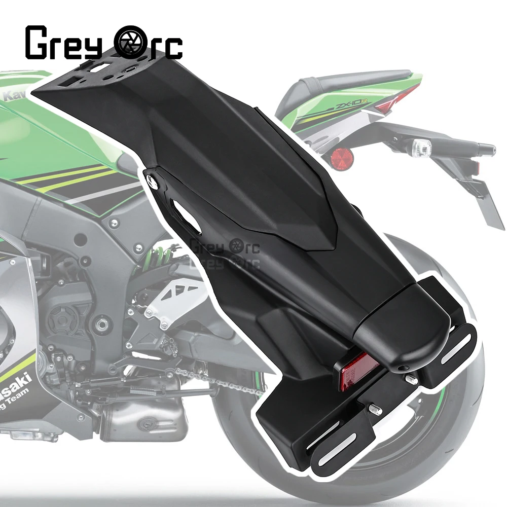 Motorcycle Rear Mudboard License Plate Light Bracket For Kawasaki Ninja ZX10R ZX 10R 2016-2023 2022 2021 2020 2019 Accessories