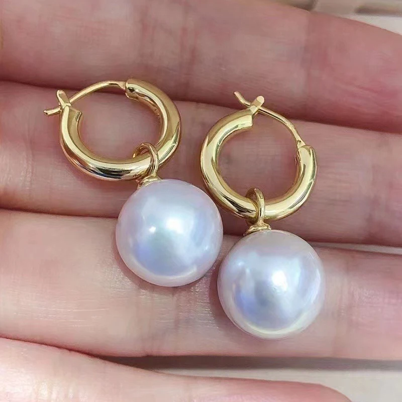 Elegant Minimalist Real Pearl Earrings for Women Classic Ear Buckle Design Daily Commuter Earrings with Natural Edison Pearls image 2