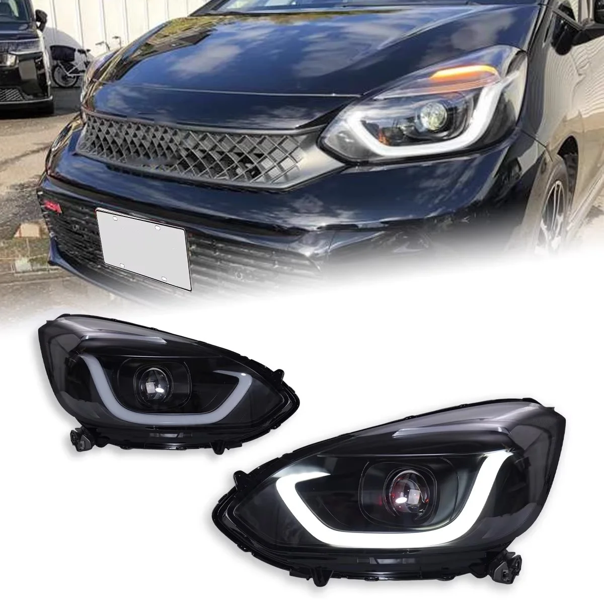 

Светодиодные фары для Honda FIT JAZZ GR9 2021-2024 с дневными ходовыми огнями и динамическим сигналом поворота