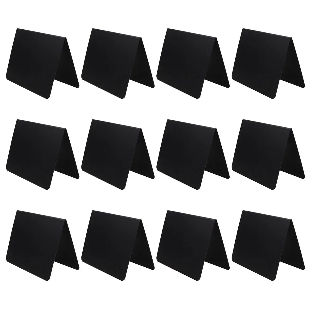 12 stücke Mini Tafel Zeichen Wiederverwendbare Doppelseitige Matte Memo Board Für Preis Tags Werbe Display Küche Notizen Tabletop