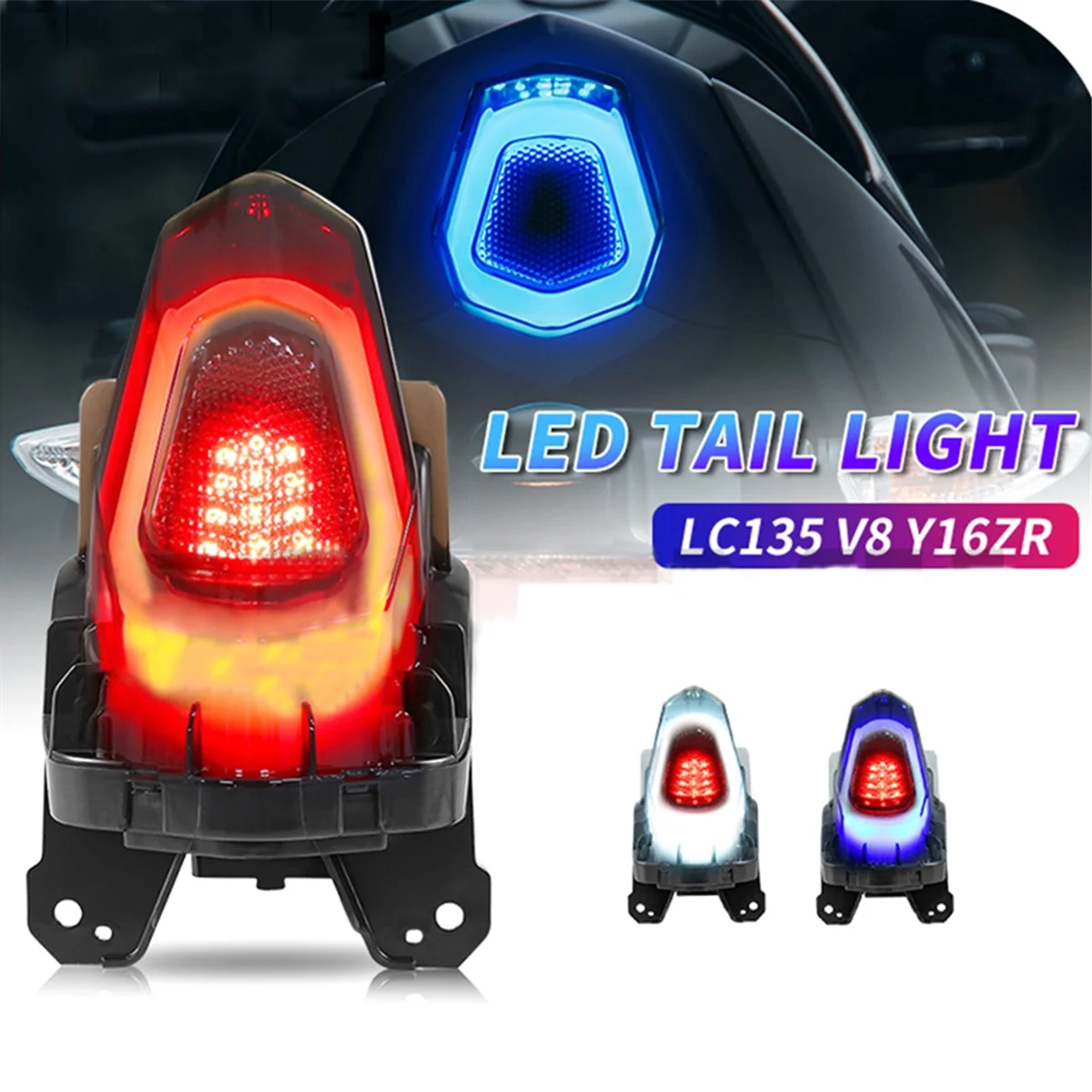 NEW Motorcycle Stop Light Tail Lamp for Yamaha Y16ZR LC135 FI V8 R15 V3 R15 V4 R15M V4 Blue