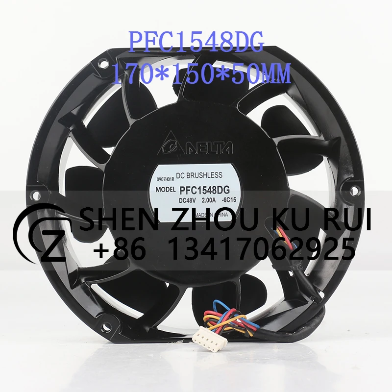 

Original Delta 5V 12V 24V DC 48V 2.00A AC EC 17050 17CM High air pressure Server Ball bearing cooling fa