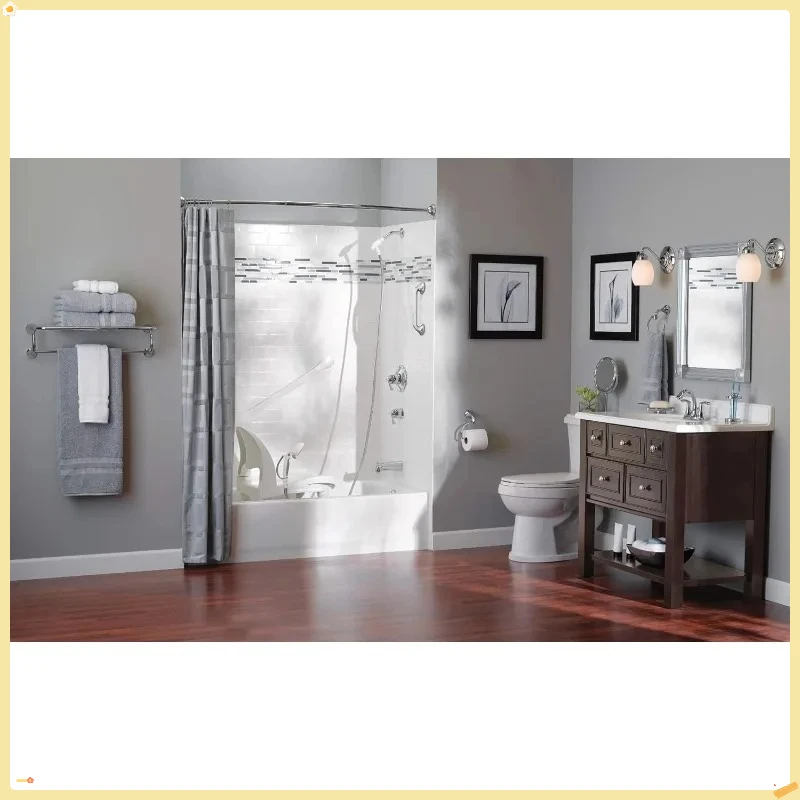 رف مناشف الحمام على طراز الفندق - حامل جداري واسع من النيكل المصقول مقاس 26 بوصة