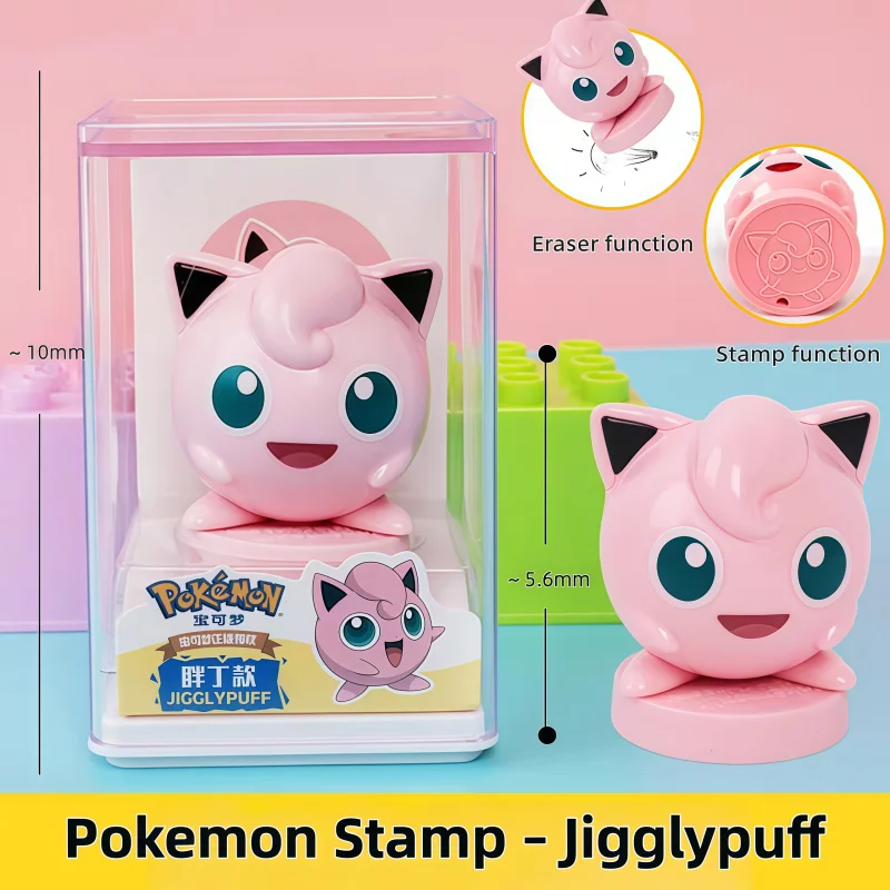 Anime Pokemon Stempel Actiefiguren Pikachu Psyduck Jigglypuff Slowpoke Leuke Mini Collectible Model Bureau Decor Speelgoed Verjaardagscadeau