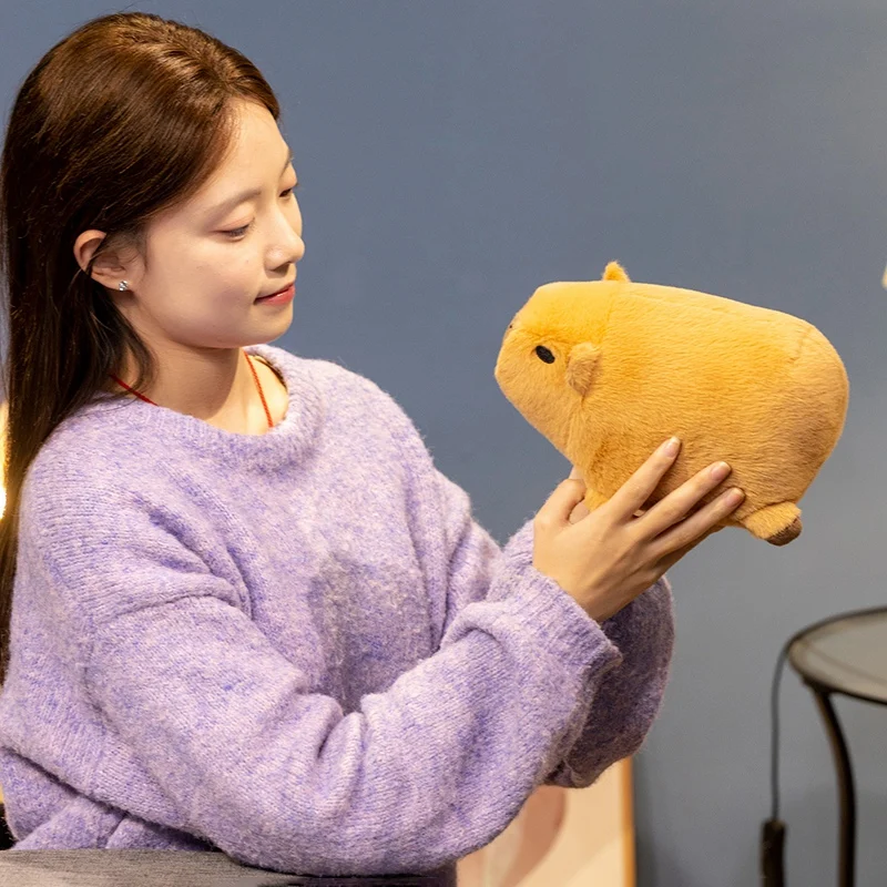 24/35CM Kawaii Capybara Plüschtier Gefüllte Weiche Tierpuppe Fett Capybara Spielzeug Schönes Kissen Geburtstagsgeschenk Raumdekoration