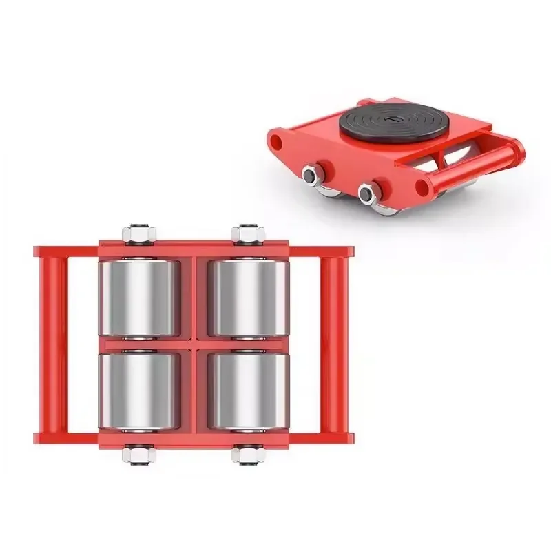 Heavy Four-Wheel Rollers Machine Moving Skates Industrial Tool Customizable Cargo Trolley Rigger Shopping Storage