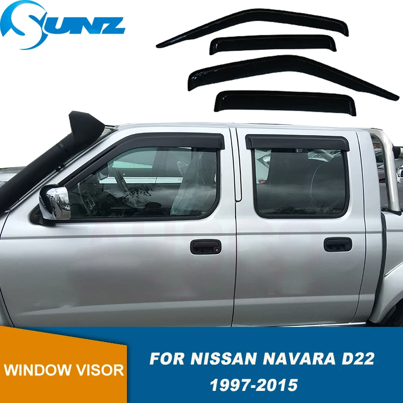 

Side Window Deflector For Nissan Navara D22 1997-2015 Weathershield Door Visor Wind Sun Rain Guards Side Window Wind Deflectors