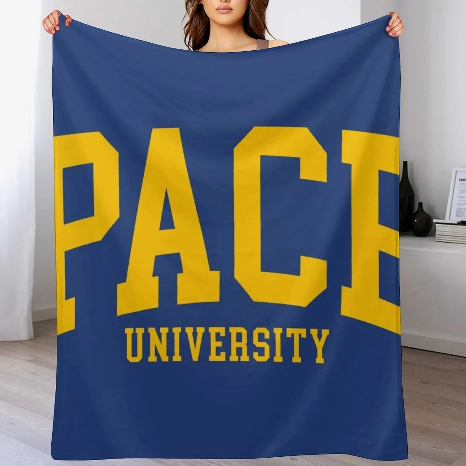 pace - college font curved Throw Blanket Blankets Sofas Of Decoration Luxury St Giant Sofa anime Blankets