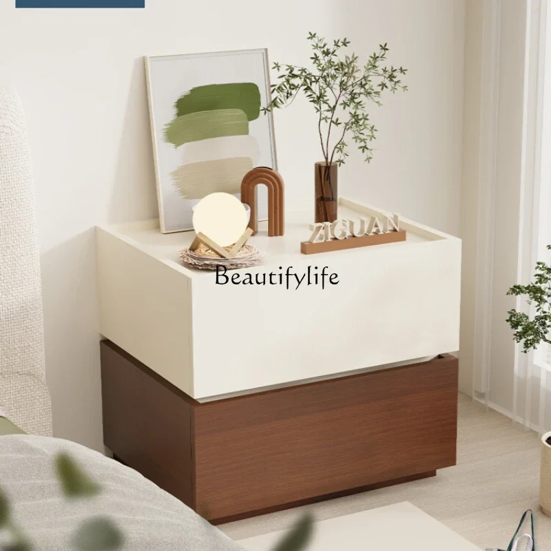 

56Maillard style bedside table, bedroom storage rack, antique storage cabinet