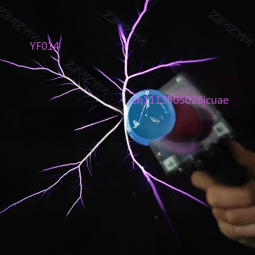 

Handheld Tesla Coil High Voltage Generator, 80W 6A Portable Artificial Lightning Making Tool