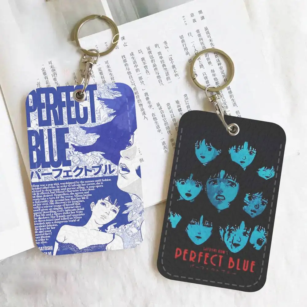 Classic Anime P-perfect Blue Holder Suitable For Bank Card Subway Bus Card Wallet Card Case Badge Holder Keychain