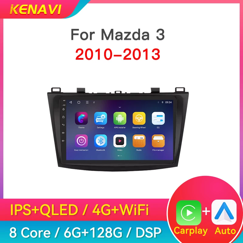 Car Stereo Radio For Mazda3 2010-2013 8Core Wireless Carplay Android Auto DSP GPS Head Unit Intelligent Center Multimedia Player