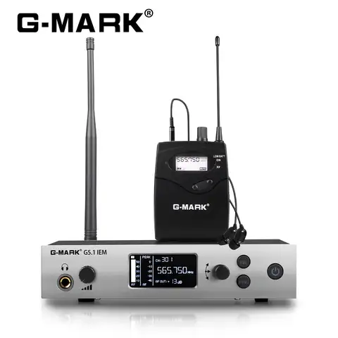 G-MARK 무선 인이어 모니터 시스템, UHF 모노 단일 채널 주파수, 가수 무대 공연 DJ에 선택 가능, G5.1IEM