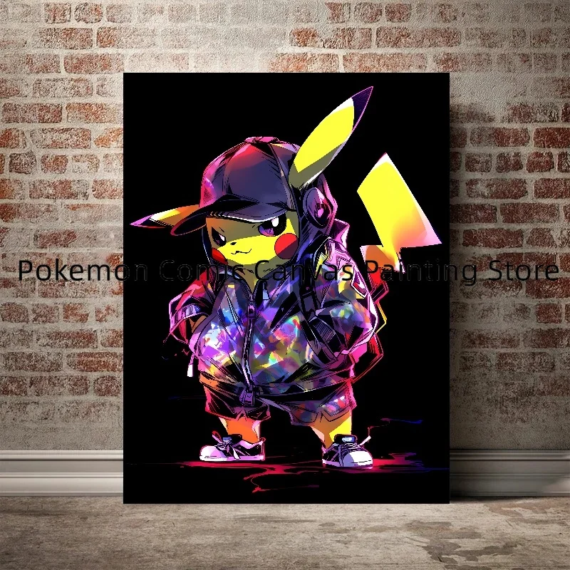 Surrounding Japanese Animation Pokemon Wall Paintings Stickers and Posters Canvas Bedroom Decoration Children's Gift Picture