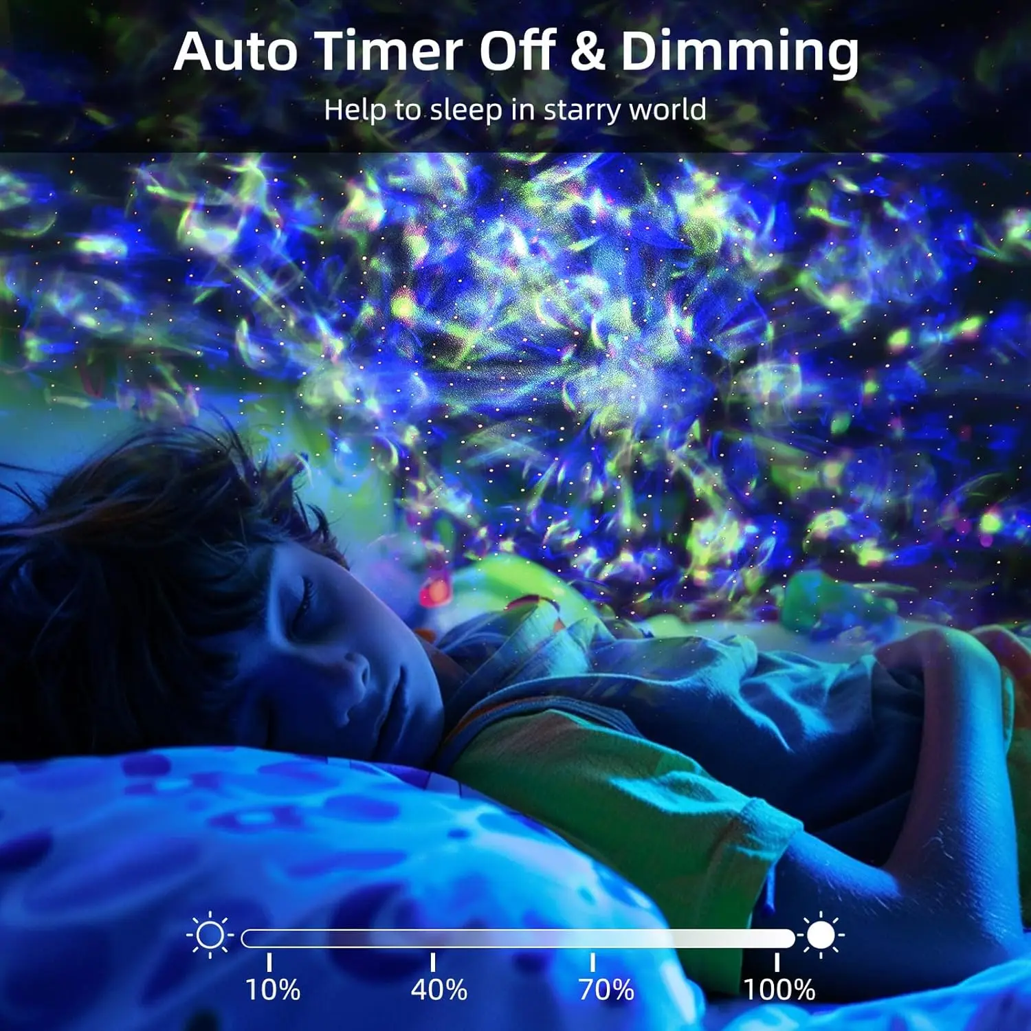 Colorful Starry Projector Galaxy Night Light Child Bluetooth USB Music Player Star NightLight Romantic Projector Night Lamp Gift