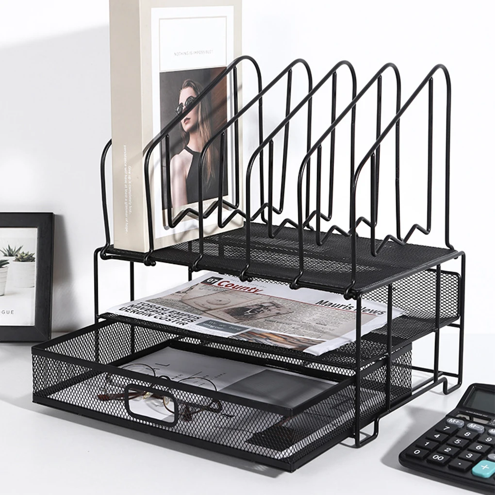 Carbon Steel Exquisite Craft Desk Organizer For Office And Teacher - Durable And No Burr High