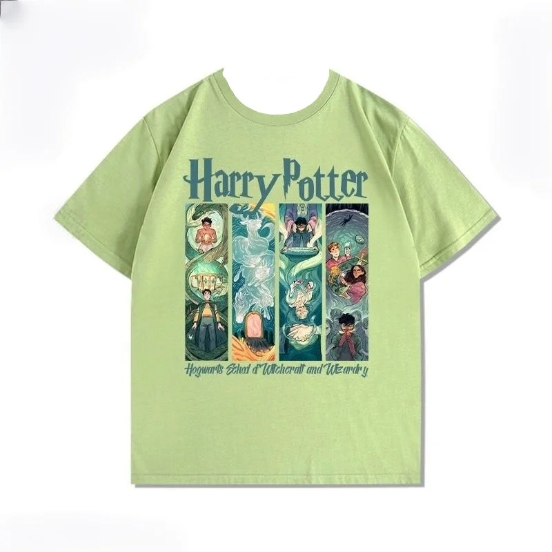 Harry Potter Four Houses Movie Merchandise Camisetas de colaboración para adultos, niños, niñas y niños Camisas de manga corta de verano