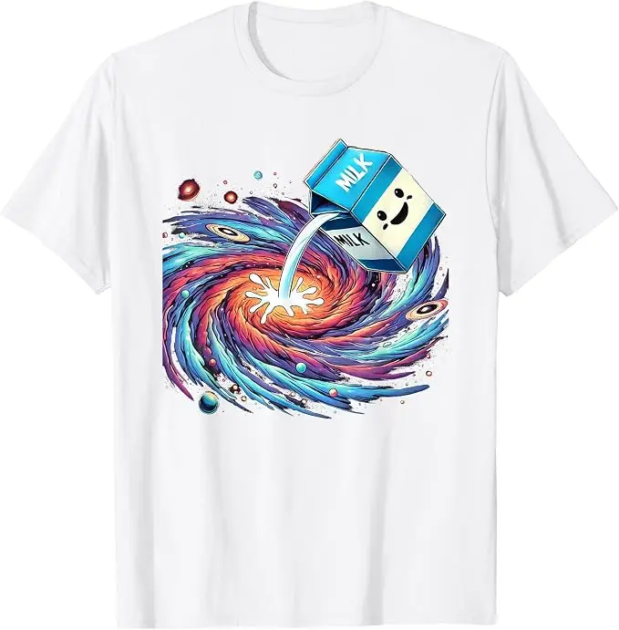 Lustiges Cartoon-Milchstraßen-T-Shirt mit kosmischem Galaxien-Motiv, Y2k-Kunstwerk, Grafik-Bekleidung für Weltraum- und Wissenschaftsliebhaber, modisches künstlerisches T-Shirt für Jungen – Detail 13