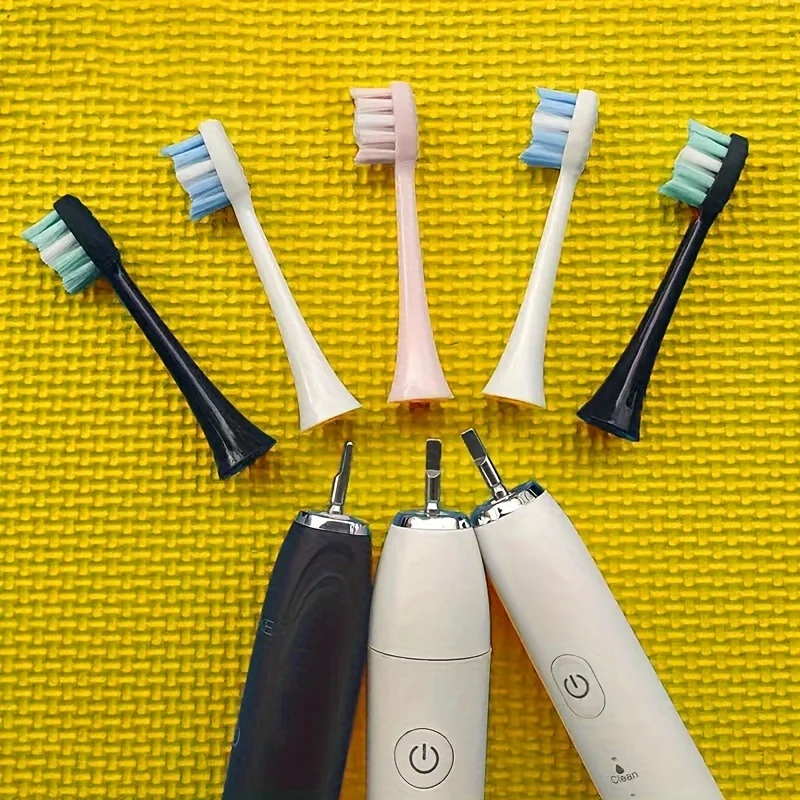 8pcs Soft Bristle Replacement Toothbrush Heads Compatible with LENOVO B002DC/B009DC/B001/B004/B005/B006 Series - Cleaning