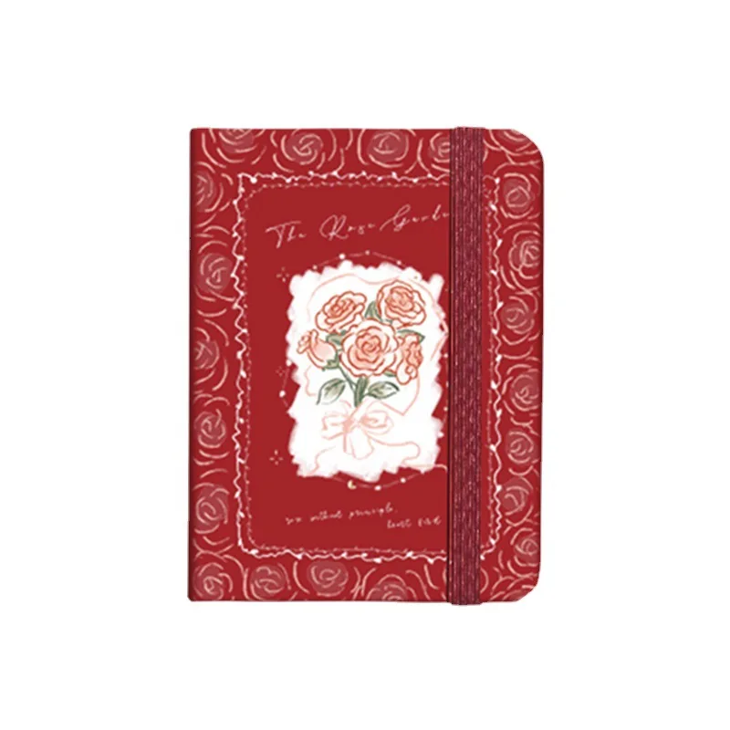 Romantic Rose Series Pocket Art Style Exquisite Notebook Retro Diary Small Portable  Book Note Book Notebook Acessórios